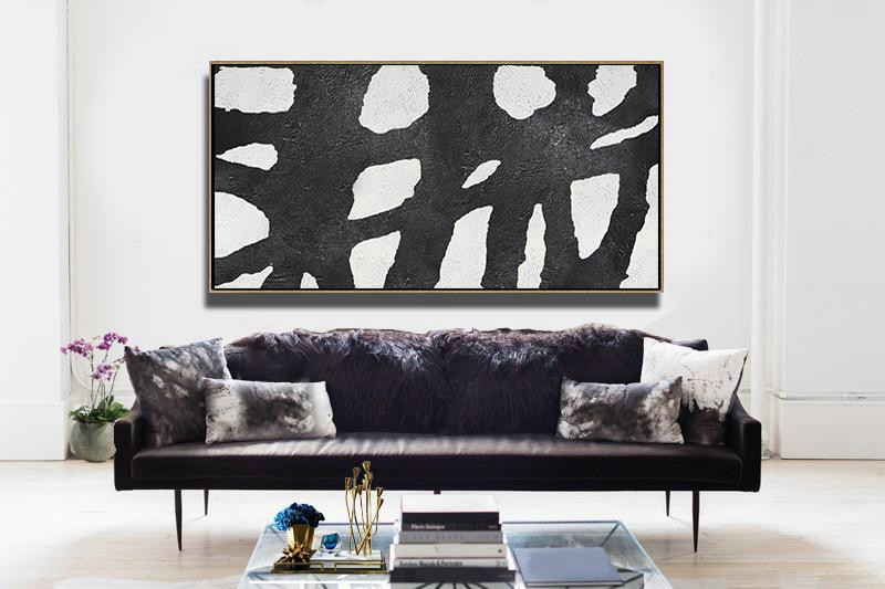 Acrylic Painting On Canvas,Oversized Horizontal Minimal Art On Canvas - Canvas Wall Art Home Decor